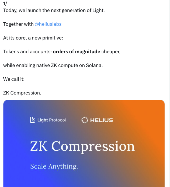 Solana推出ZK Compression，以太坊社区「破防」了？缩略图